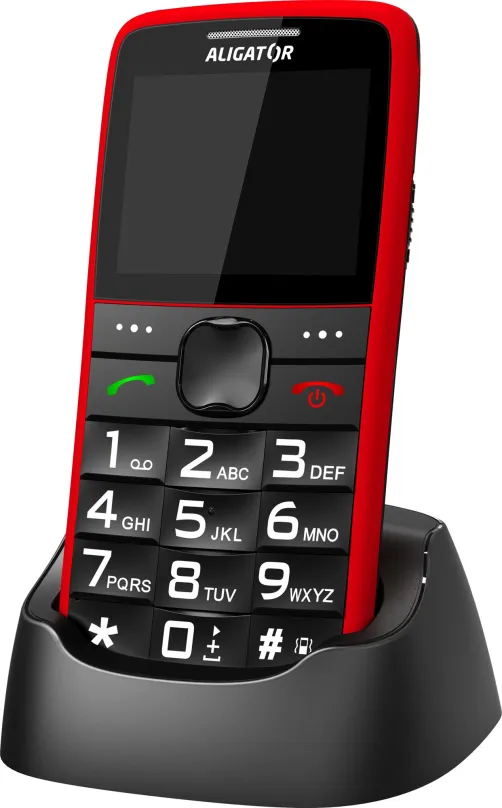 Mobilný telefón Aligator A675 Senior červená