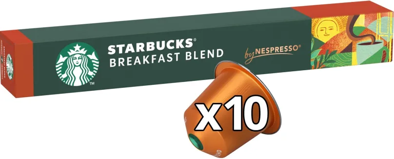Kávové kapsule STARBUCKS® Breakfast Blend by NESPRESSO® Medium Roast Kávové kapsule, 10 kapsúl v balení, 56g