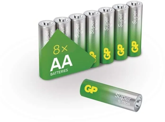 Jednorazová batéria GP Alkalická batéria Super AA (LR6), 8 ks