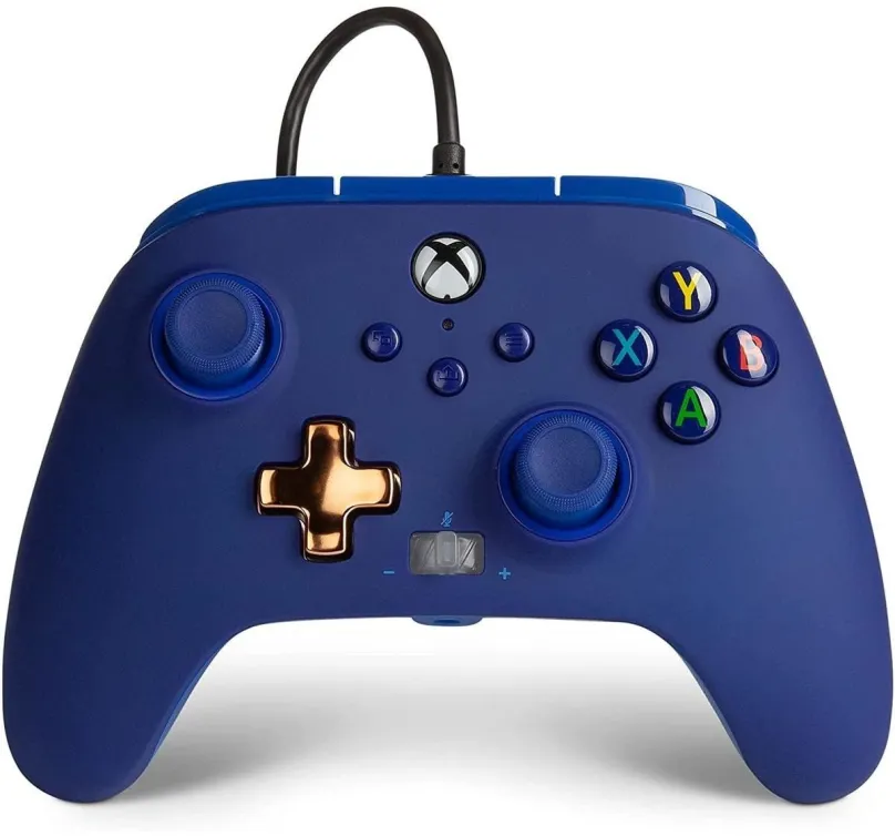Gamepad PowerA Enhanced Wired Controller - Midnight Blue - Xbox, pre Xbox Series X|S, kabe