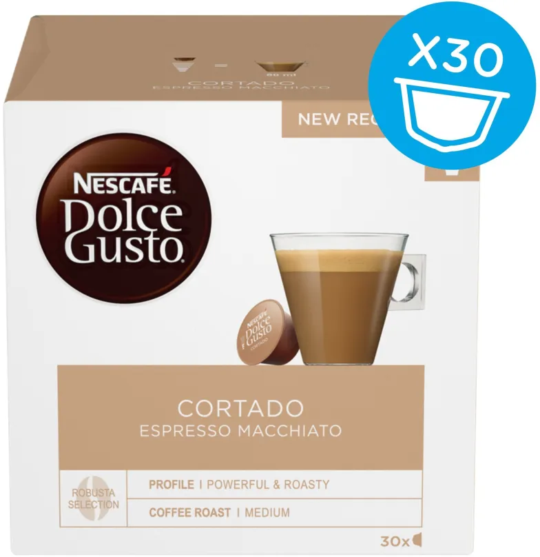 Kávové kapsule NESCAFÉ Dolce Gusto Cortado Espresso Macchiato 30ks