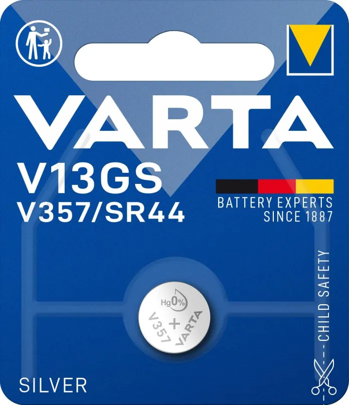 Gombíková batéria VARTA špeciálna batéria s oxidom striebra V13GS/V357/SR44 1ks