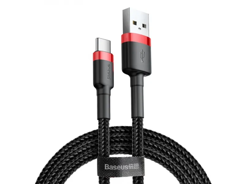 Baseus nabíjací / dátový kábel USB-C 2A 2m Cafule červená-čierna