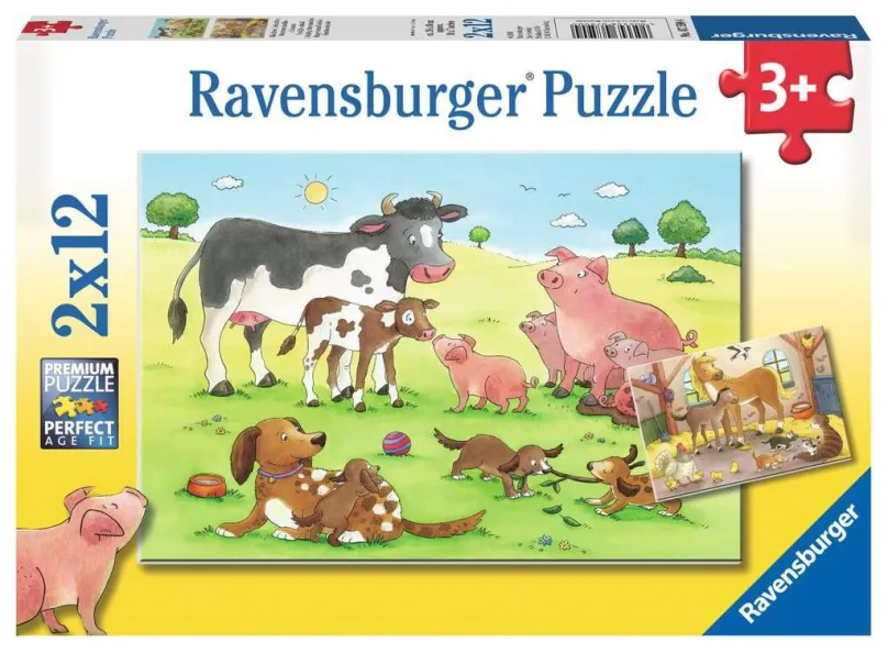 RAVENSBURGER Puzzle Zvieracia farma 2x12 dielikov