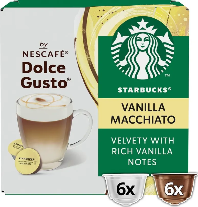 Kávové kapsule STARBUCKS® Madagaskar Vanilla Latte Macchiato NESCAFE® DOLCE GUSTO® 12 kapsúl