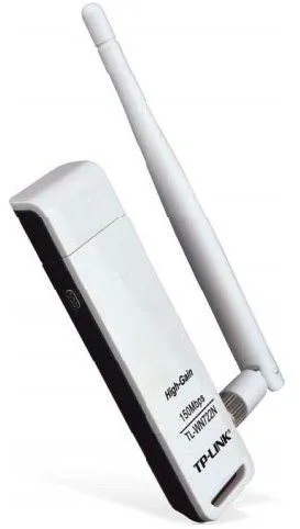 WiFi USB adaptér TP-LINK TL-WN722N, 802.11b/g/n až 150Mbps, odnímateľná anténa, USB 2.0