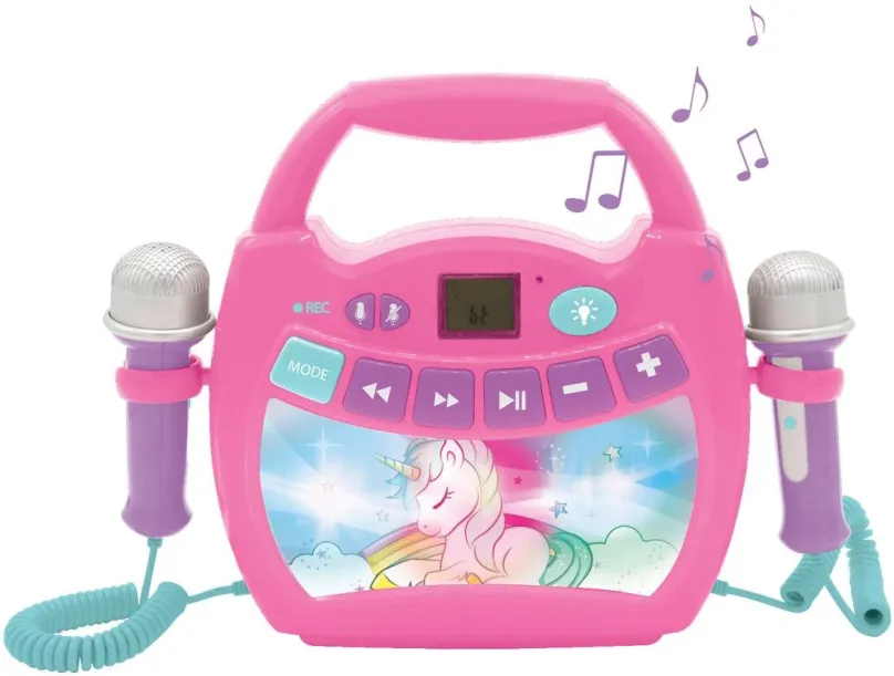 Hudobná hračka Lexibook Unicorn Svetelný Bluetooth reproduktor s mikrofónmi a dobíjacou batériou