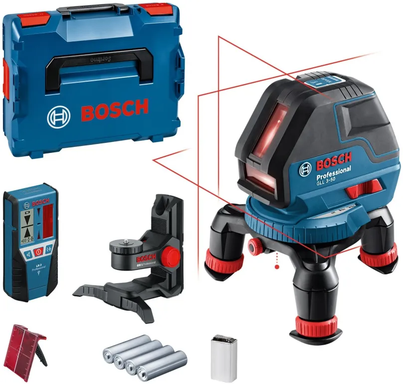 Rotačný laser Bosch Professional GLL 3-50 + L-Boxx + BM1 + LR2 0.601.063.803