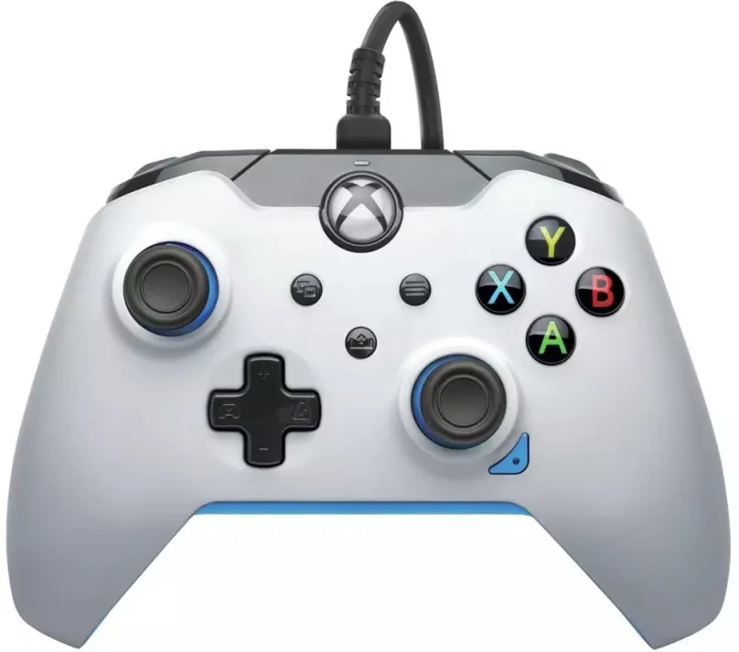 Gamepad PDP Wired Controller - Ion White - Xbox, pre PC, Xbox Series X|S a Xbox One, kábel