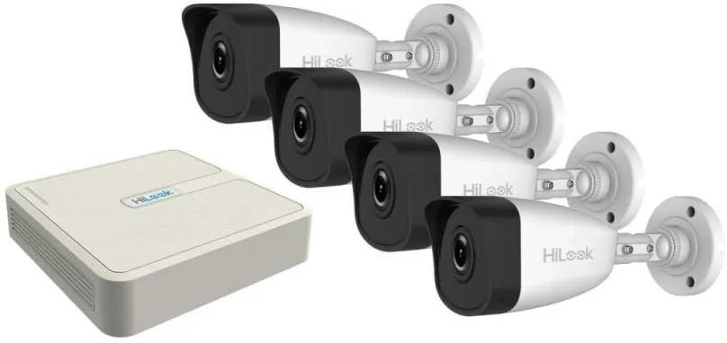 Kamerový systém HiLook KIT bullet/ 1x NVR-104H-D/4P(C)/ 4x IP kamera IPC-B140H(C), rozlíše