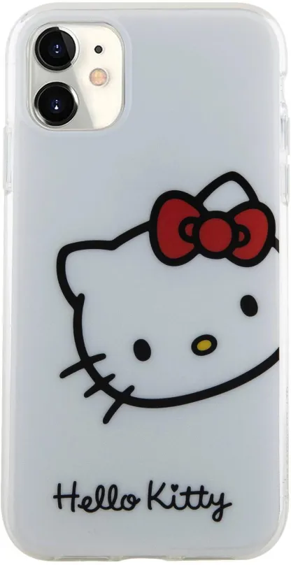 Kryt na mobil Hello Kitty IML Head Logo Zadný Kryt pre iPhone 11 White