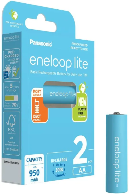 Nabíjacie batérie Panasonic eneloop HR6 AA 3LCCE/2BE LITE N