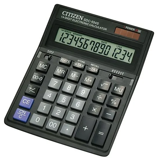 Kalkulačka CITIZEN SDC554S čierna