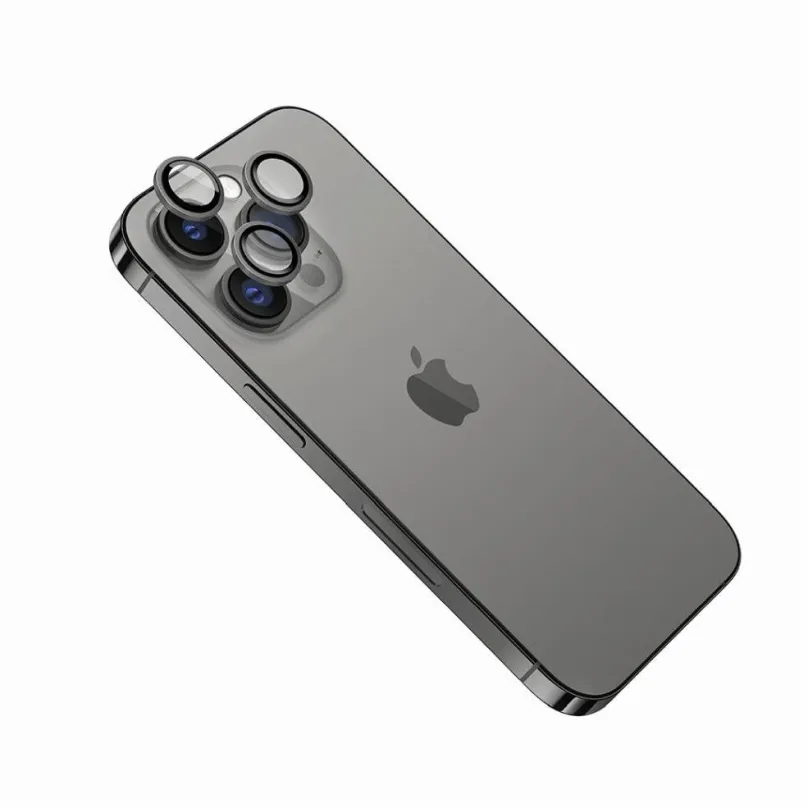 Ochranné sklo na objektív FIXED Camera Glass pre Apple iPhone 13 Pro/13 Pro Max space gray