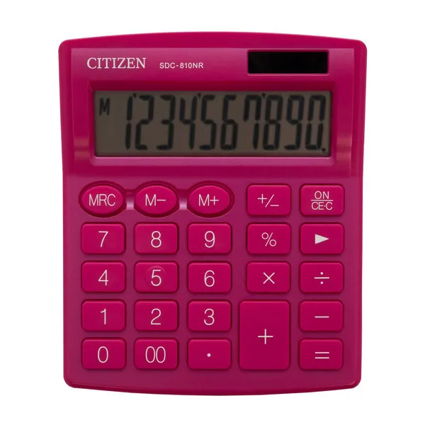 Citizen kalkulačka SDC810NRPKE, ružová, stolná, desaťmiestna, duálne napájanie