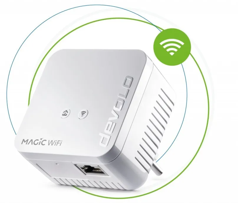 Powerline Devolo Magic 1 WiFi miniD, prenosová rýchlosť 1200 Mb/s, rýchlosť WiFi 300 MB/s,