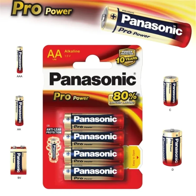 Batéria alkalická, AA, 1.5V, Panasonic, blister, 4-pack, 235999, Pro Power