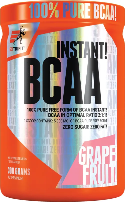 Aminokyseliny Extrifit BCAA Instant 300 g grapefruit, BCAA, príchuť grep