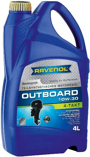 Motorový olej RAVENOL Outboardoel 4T SAE 10W-30; 4 L, 10W-30, polosyntetický, CZ distribúc