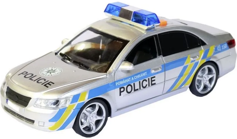 Auto MaDe Auto policajné s českým hlasom, na zotrvačník, 24cm