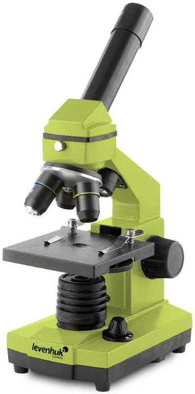 Mikroskop Levenhuk Rainbow 2L Lime - zelený, celkové zväčšenie minimálne 40 x, celkové zvä