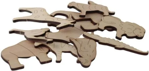Kreatívna hračka T-Wood Doplnková sada k Hracím stenám - Zvieratká ZOO