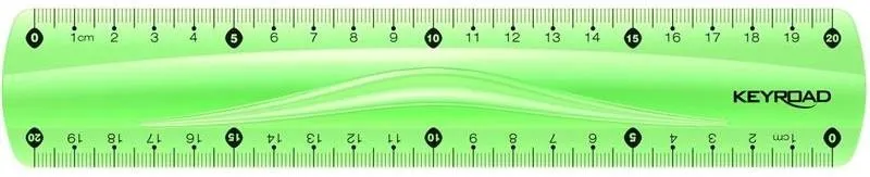 Pravítko KEYROAD Flexi 20cm, ohybné, zelené