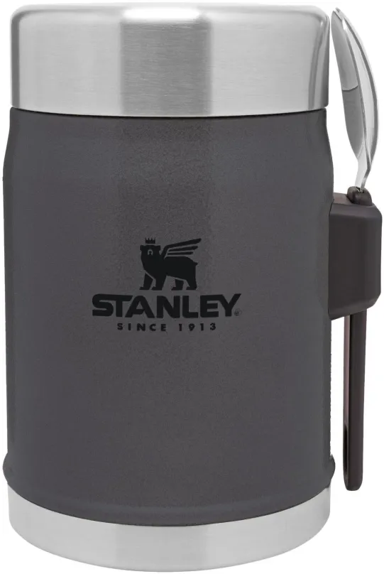 STANLEY termoska jedálenská 400ml s lyžicou/vidličkou Charcoal čierna