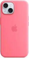 Kryt na mobil Apple iPhone 15 Silikónový kryt s MagSafe ružový