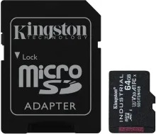 Pamäťová karta Kingston MicroSDXC 64GB Industrial + SD adaptér