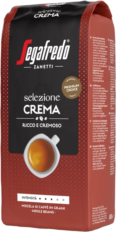 Káva Segafredo Selezione Crema, zrnková, 1000g, zrnková, zmes kávových odrôd, pôvod Zmes