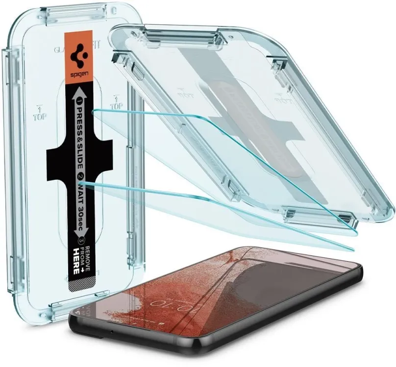 Ochranné sklo Spigen Glas.tR EZ Fit 2 Pack Samsung Galaxy S22 5G, pre Samsung Galaxy S22 5