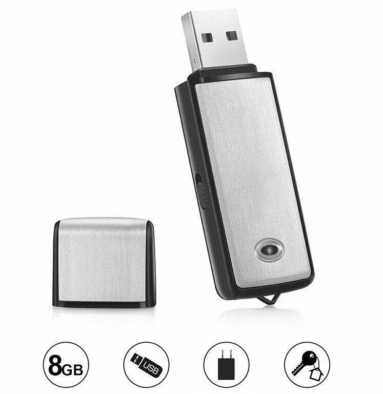 Diktafón Daklos USB Diktafón, hlasový záznamník 16 GB pamäť, nahrávanie hlasu a zvuku