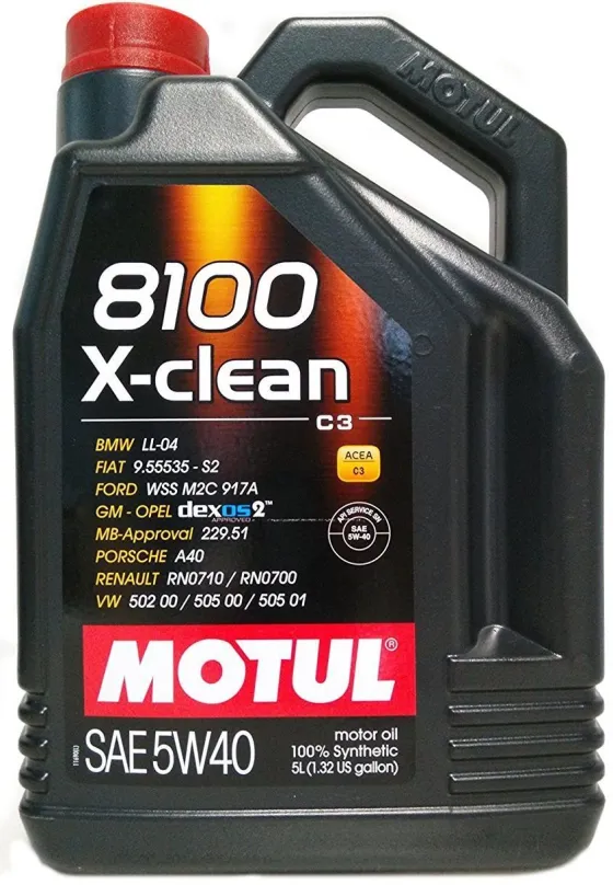Motorový olej MOTUL 8100 X-CLEAN 5W40 5L, 5W-40, syntetický, longlife, RN 0700 a RN 0710,