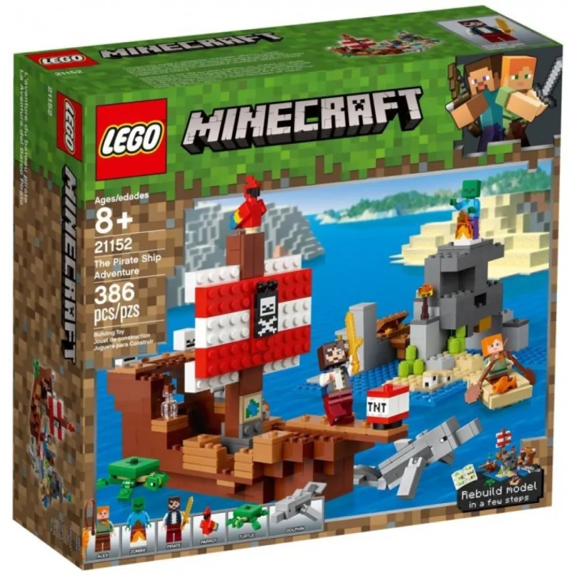 LEGO stavebnice LEGO Minecraft 21152 Dobrodružstvo pirátskej lodi