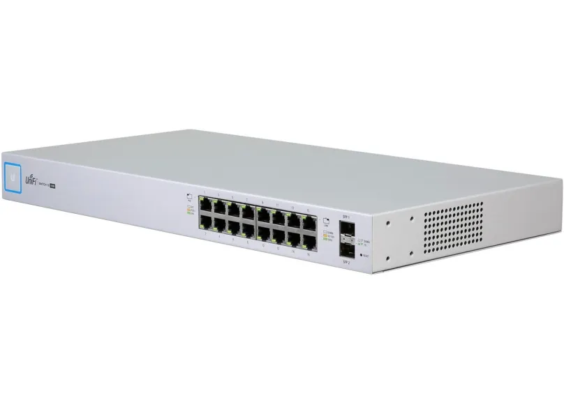 Switch Ubiquiti US-16-150W, do čajky, 16x RJ-45, 2x SFP, L2, PoE (Power over Ethernet) as