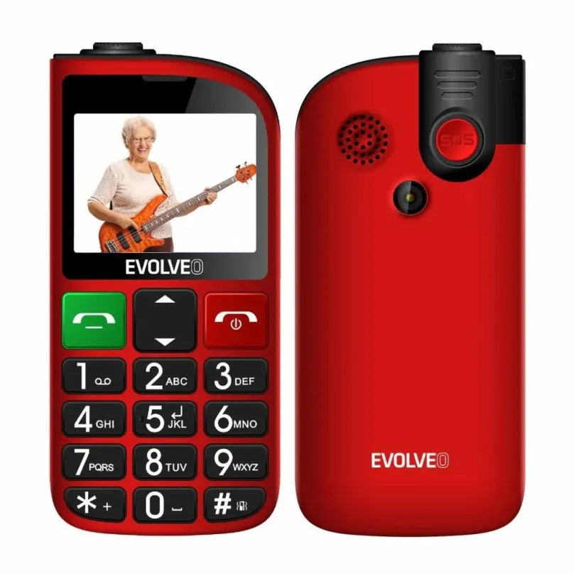 Mobilný telefón EVOLVEO EasyPhone FM červená