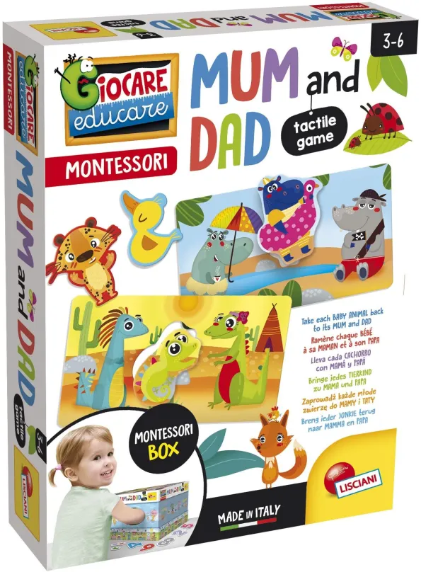 Stolová hra Montessori hra zvieratká