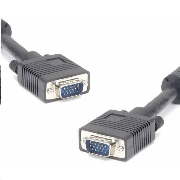 Kábel k monitoru HQ (Coax) 2x Ferrit, SVGA 15p, DDC2,3xCoax + 8žil, 1,5m