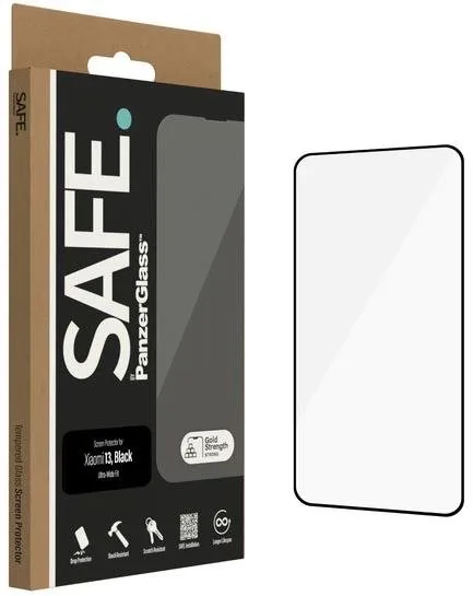 Ochranné sklo SAFE. by PanzerGlass Xiaomi 13, pre Xiaomi 13, zaoblenie 2.5D, tvrdosť 9H, h