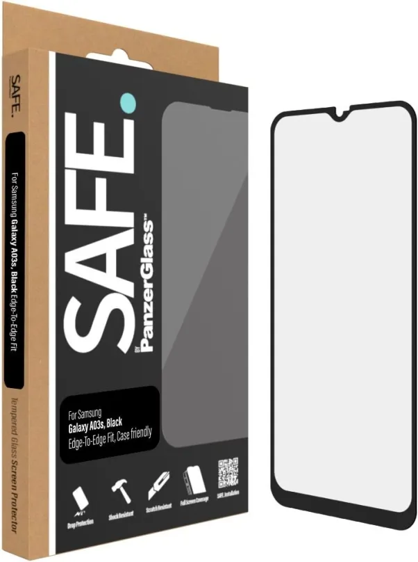 Ochranné sklo SAFE. by Panzerglass Samsung Galaxy A03s čierny rámček (EU version)