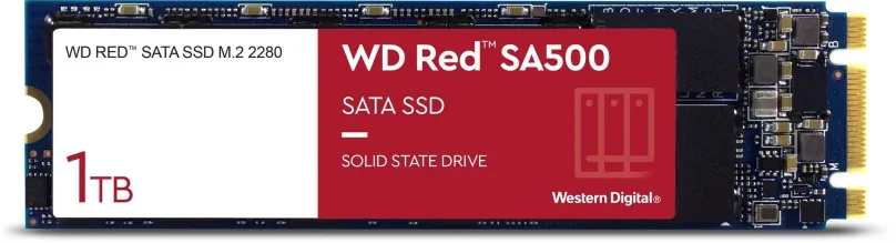 SSD disk WD Red SA500 1TB M.2, M.2 (SATA), TLC (Triple-Level Cell), rýchlosť čítania 560MB