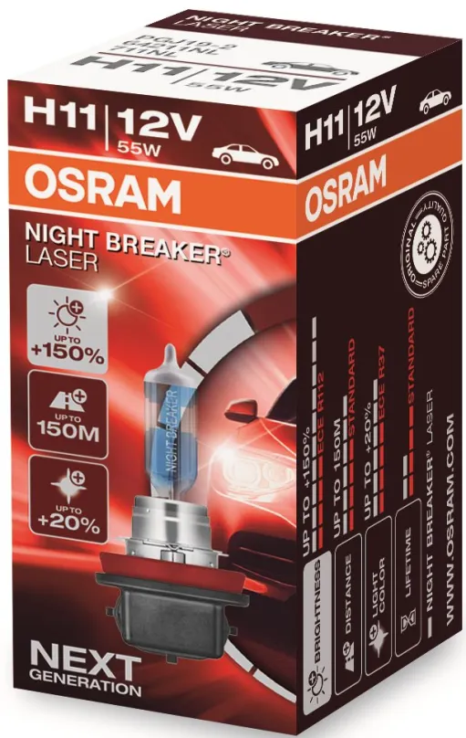 Autožiarovka OSRAM H11 Night Breaker Laser Next Generation + 150%