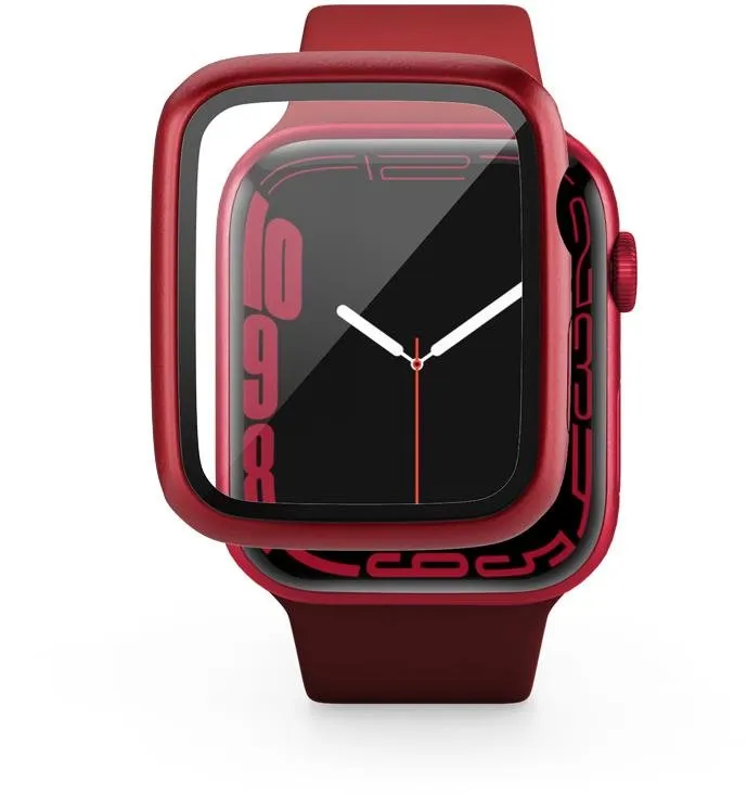 Ochranný kryt na hodinky Epico tvrdené púzdro pre Apple Watch 7 (45 mm) - červené