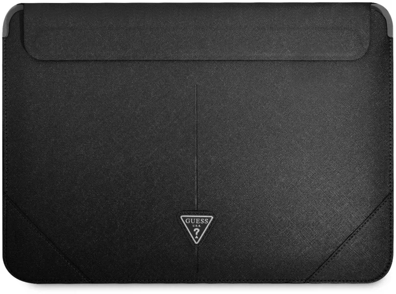 Puzdro na notebook Guess Saffiano Triangle Metal Logo Computer Sleeve 13/14" Black