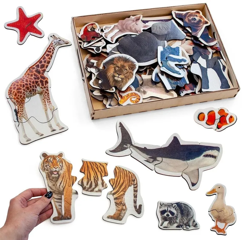 Drevené puzzle Ulanik Drevené puzzle so zvieratami pre najmenších