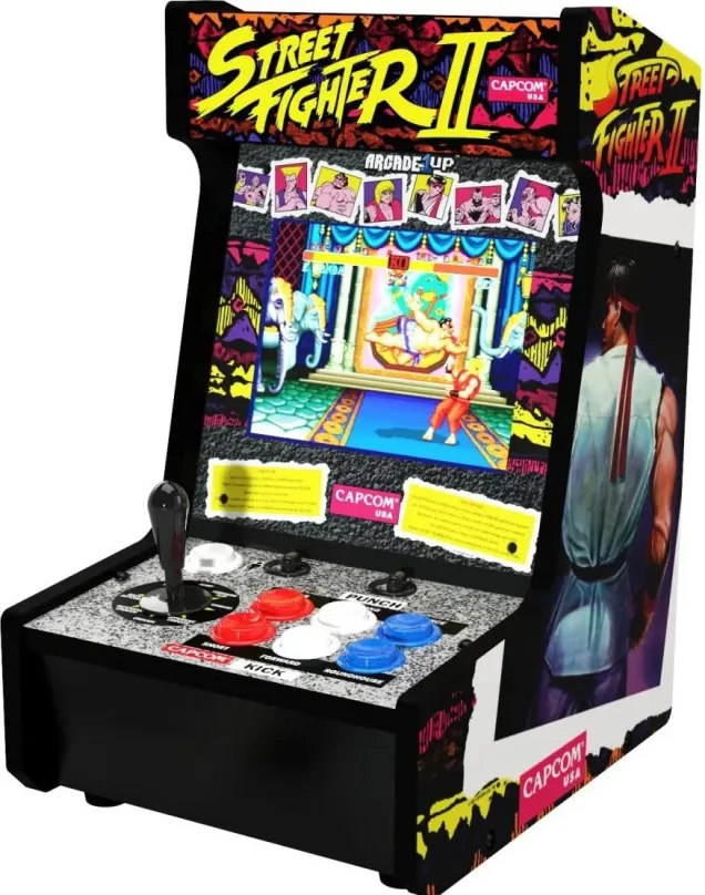 Arkádový automat Arcade1up Street Fighter II Countercade, má 4 predinštalované hry, je vyb