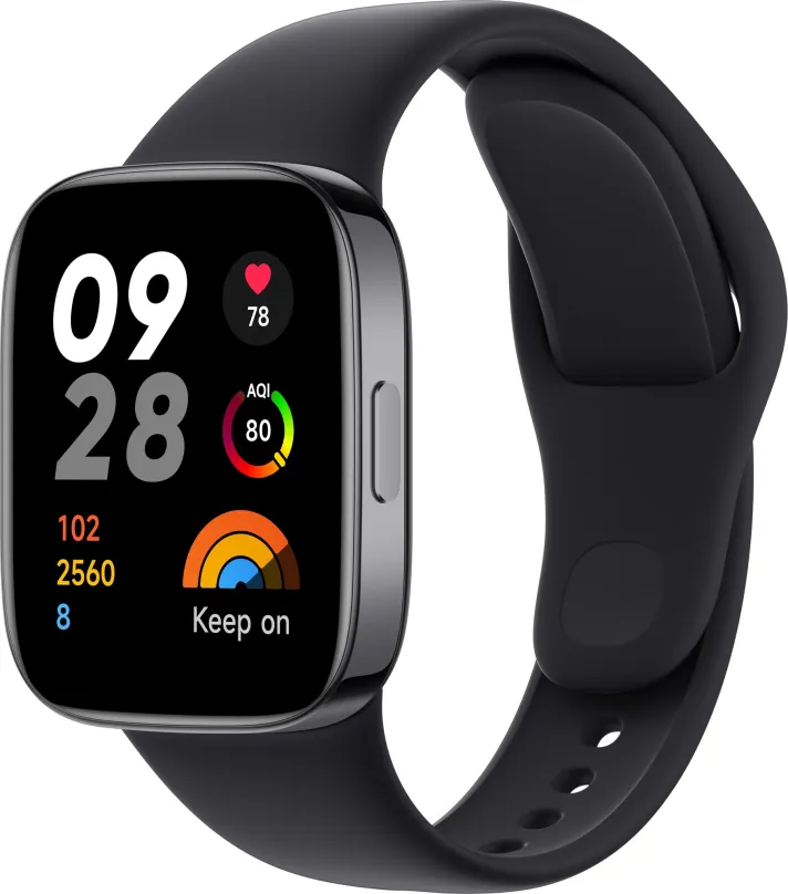 Chytré hodinky Xiaomi Redmi Watch 3 black, pre mužov aj ženy, s ovládaním v slovenčine, AM