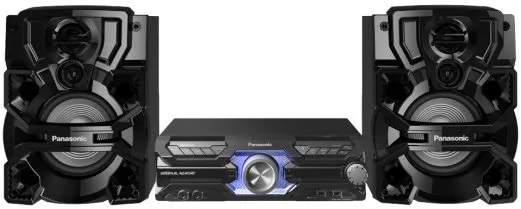 Minisystém Panasonic SC-AKX710E-K, s reproduktormi s výkonom 2000 W, FM rádio s 30 predvoľ