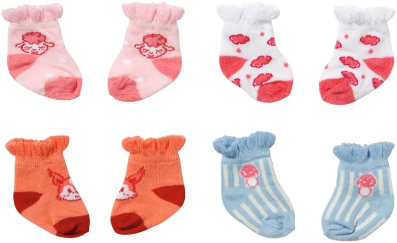 Oblečenie pre bábiky Baby Annabell Ponožky, biele a ružové, 43 cm